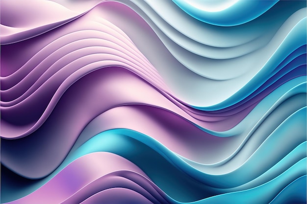 Fondo de diseño de ondas abstractas contemporáneas con color pastel