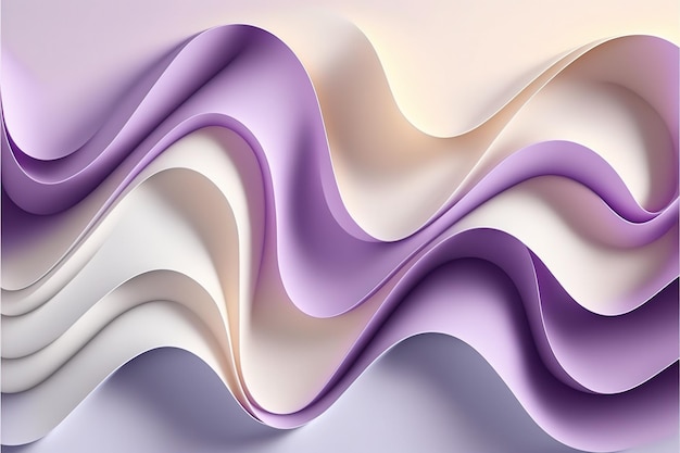 Fondo de diseño de ondas abstractas contemporáneas con color pastel