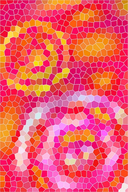 Fondo de diseño de patrón abstracto rosado con concepto de diseño de vidrieras de cristales hexagonales