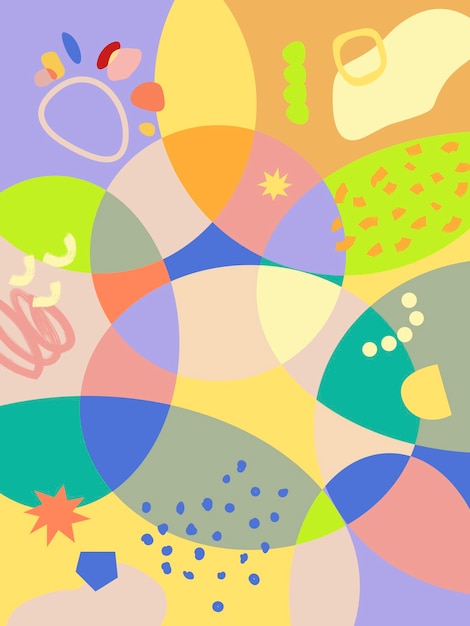 Fondo con diseño de patrón retro creativo geométrico abstracto con manchas