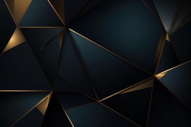 Fondo de diseño web de patrón oscuro holográfico GOLD