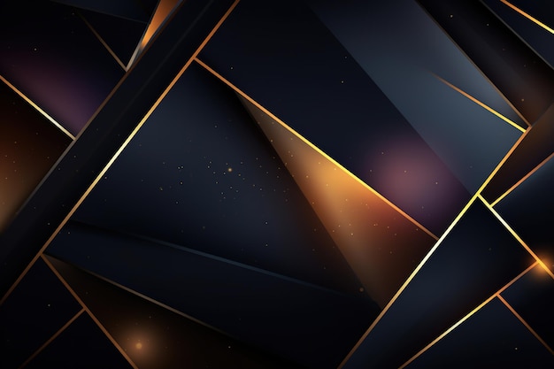 Fondo de diseño web de patrón oscuro holográfico GOLD