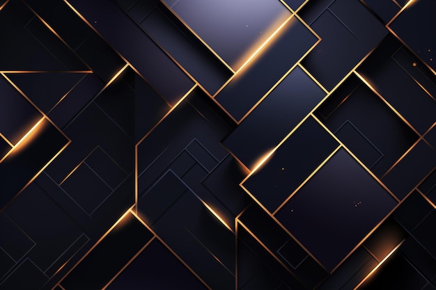 Fondo de diseño web de patrón oscuro holográfico GOLD
