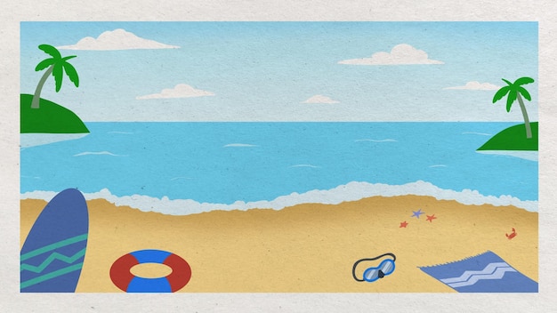 Fondo del documento de verano