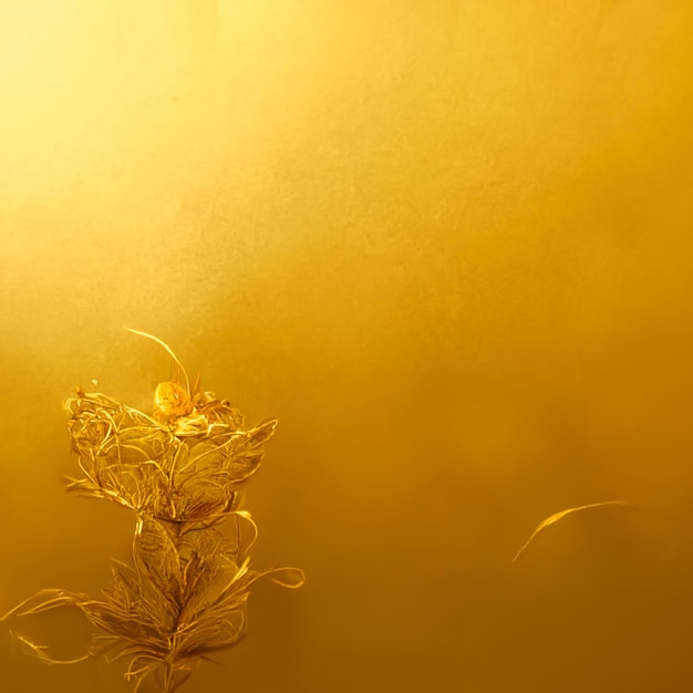 Fondo dorado con diseño de renderizado 3D de concepto de lujo para Golden Mockups