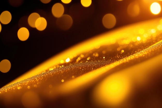 Fondo dorado con efecto Bokeh