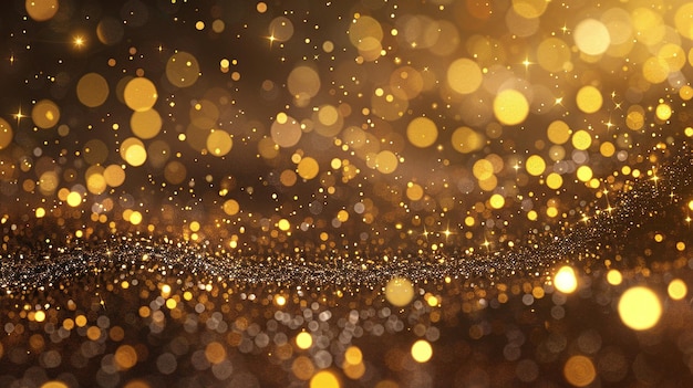 un fondo dorado con un fondo borroso de luces