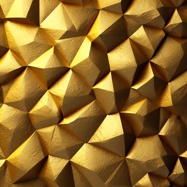 Fondo dorado con formas triangulares