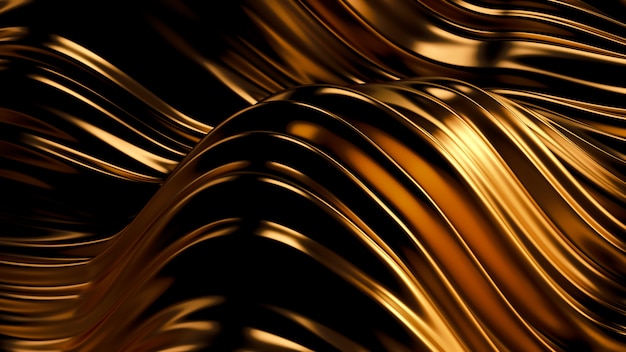 Fondo dorado de lujo. Representación 3d