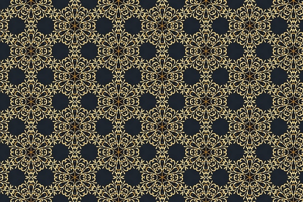 Fondo dorado y negro con un patrón dorado.