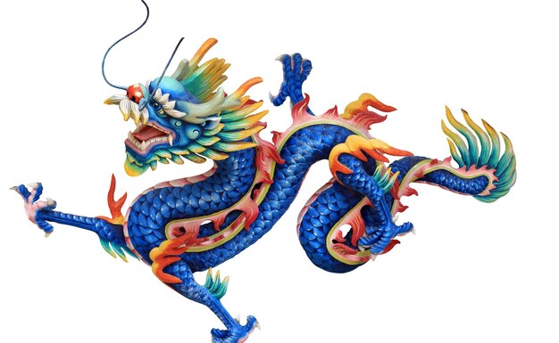 Foto fondo del dragón de dibujos animados chino