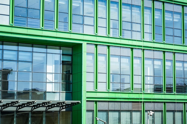 Fondo de edificio de cristal de detalle