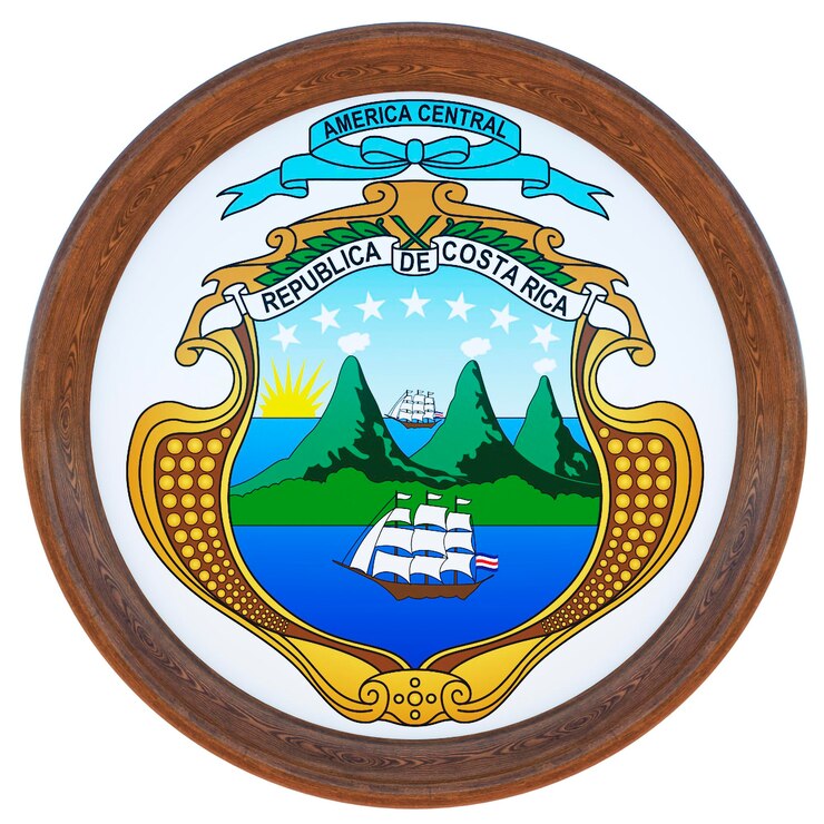 Foto fondo para editores y diseñadores fiesta nacional ilustración 3d escudo nacional costarica