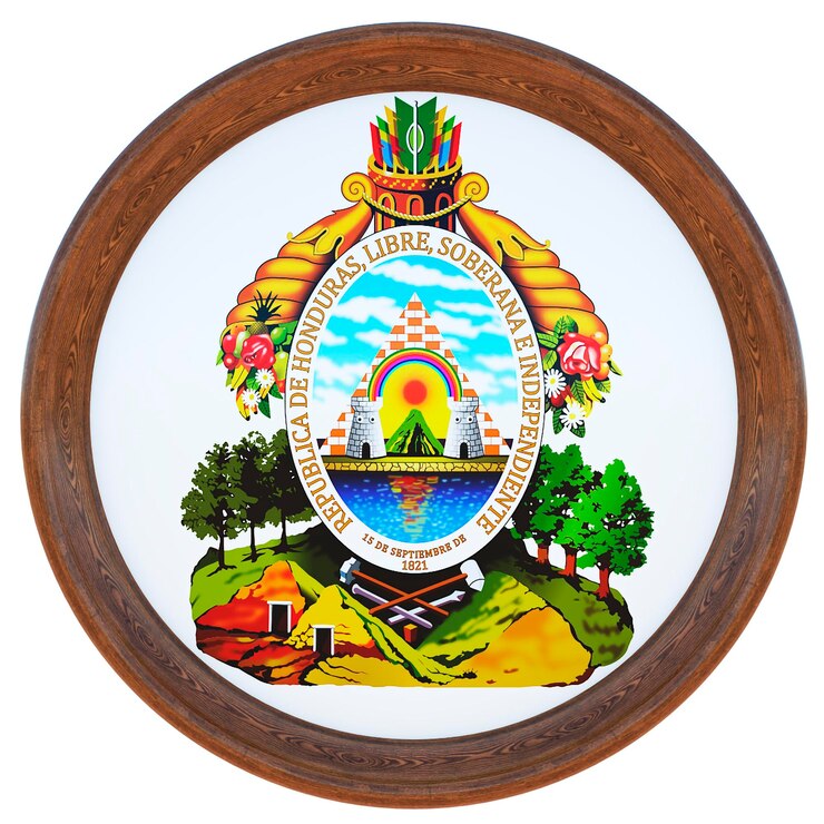 Foto fondo para editores y diseñadores fiesta nacional ilustración 3d escudo nacional honduras