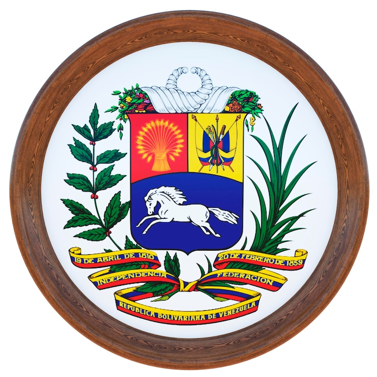 Foto fondo para editores y diseñadores fiesta nacional ilustración 3d escudo nacional venezuela