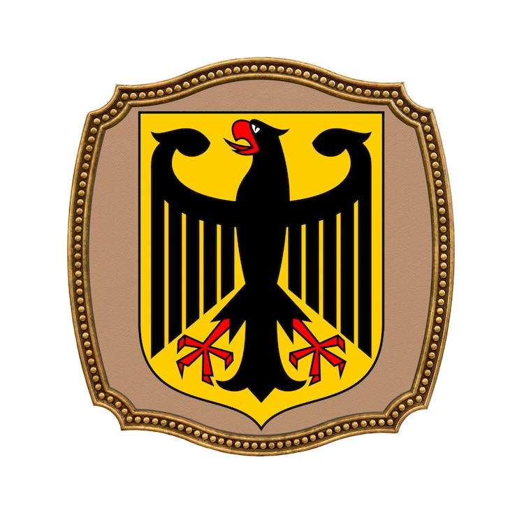 Foto fondo para editores y diseñadores fiesta nacional ilustración 3d icono escudo de armas de alemania
