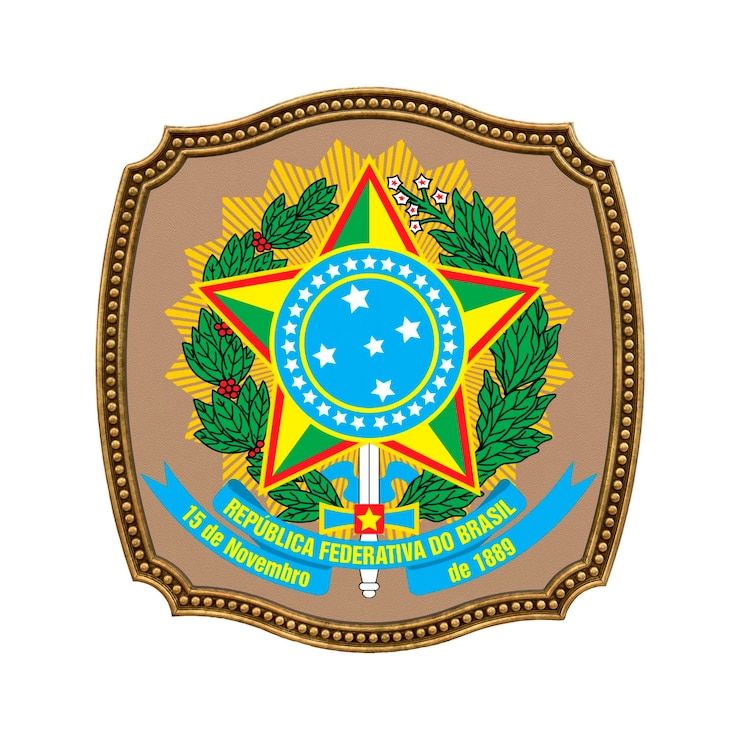 Foto fondo para editores y diseñadores fiesta nacional ilustración 3d icono escudo de armas de brasil