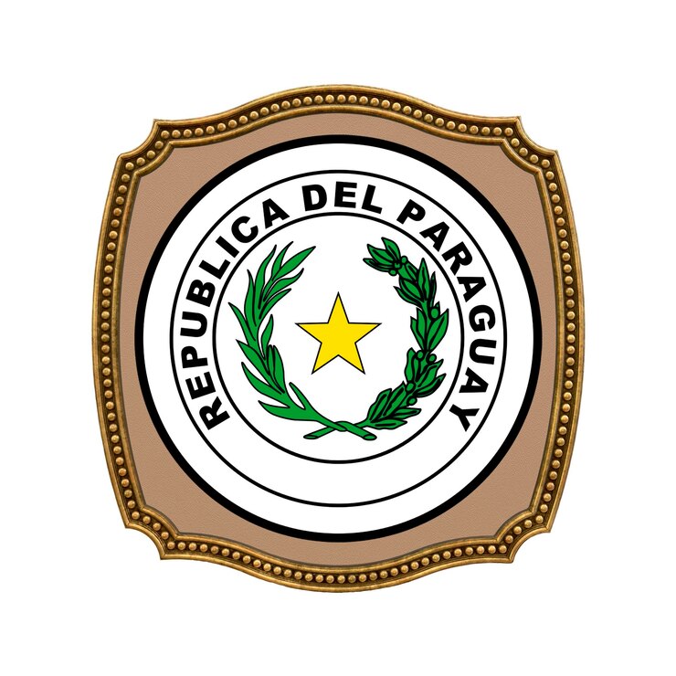 Foto fondo para editores y diseñadores fiesta nacional ilustración 3d icono escudo de armas de paraguay