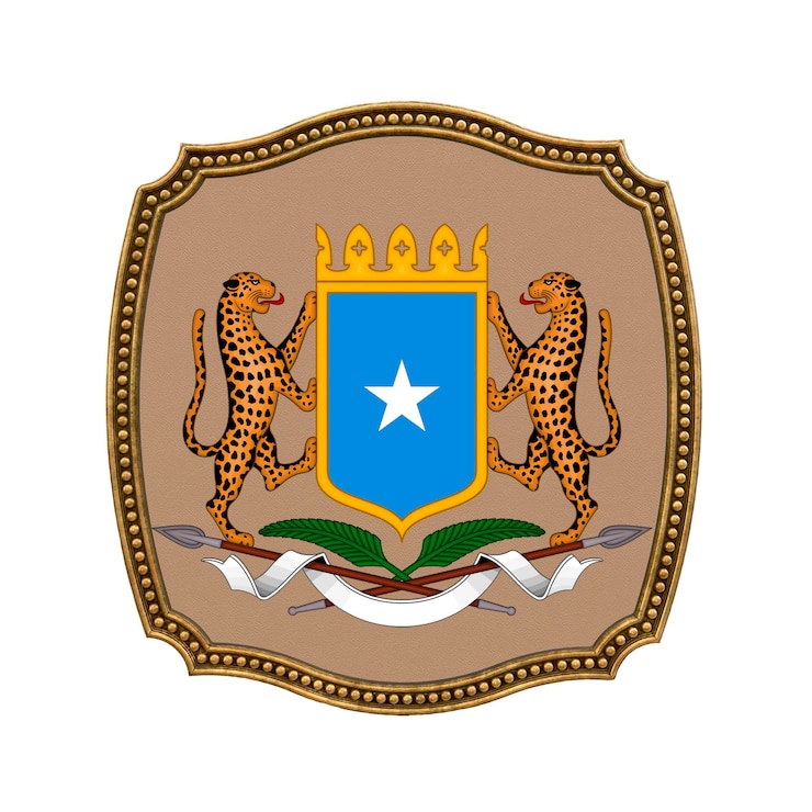 Foto fondo para editores y diseñadores fiesta nacional ilustración 3d icono escudo de armas de somalia