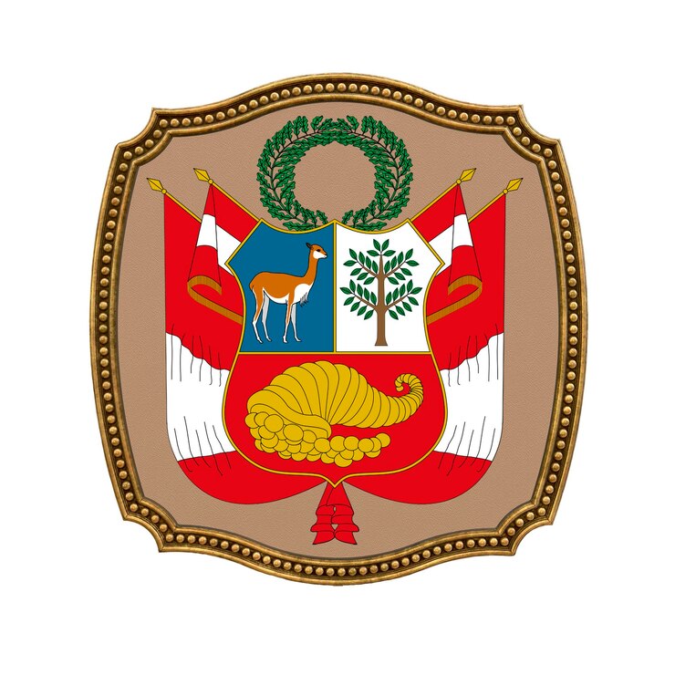 Foto fondo para editores y diseñadores fiesta nacional ilustración 3d icono escudo de perú