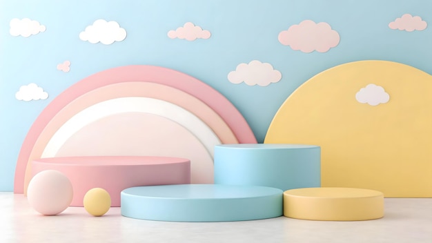 Fondo de educación del bebé en 3D
