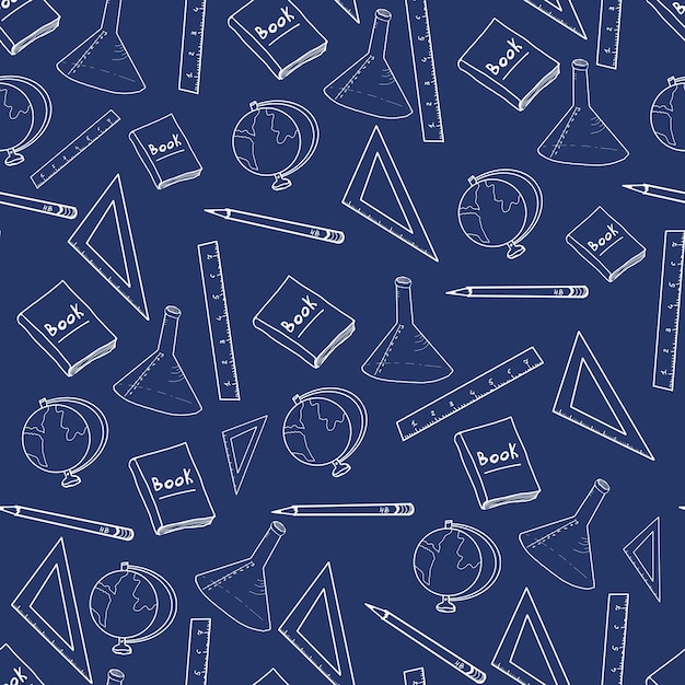 Fondo de educación creativa azul
