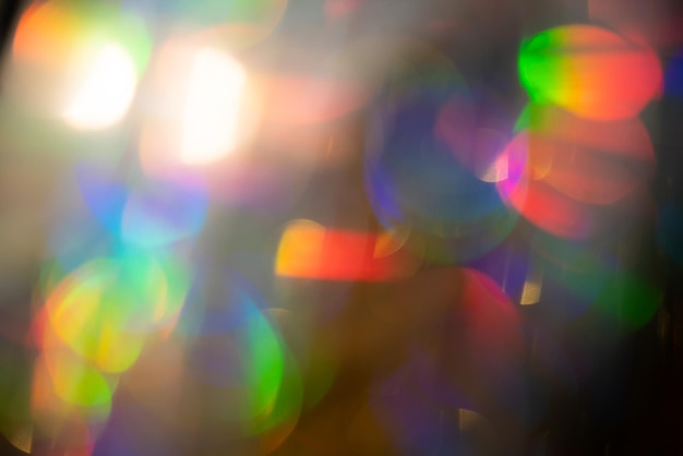 Fondo de efecto bokeh grande arco iris multicolor