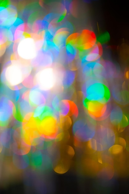 Fondo de efecto bokeh grande arco iris multicolor