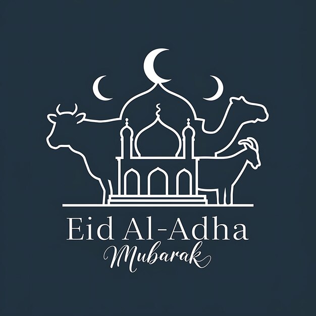 Foto el fondo de eid al adha mubarak