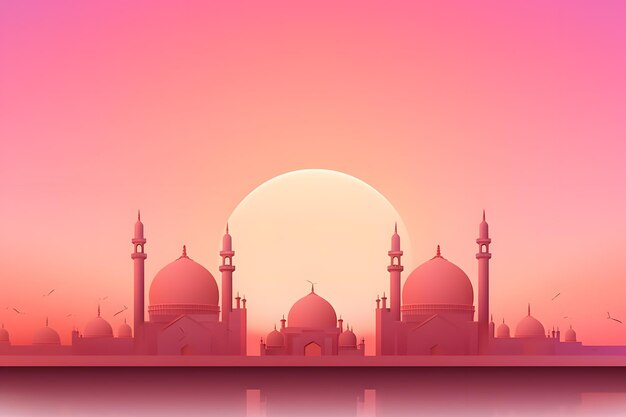 El fondo de Eid mubarak con color de gradiente