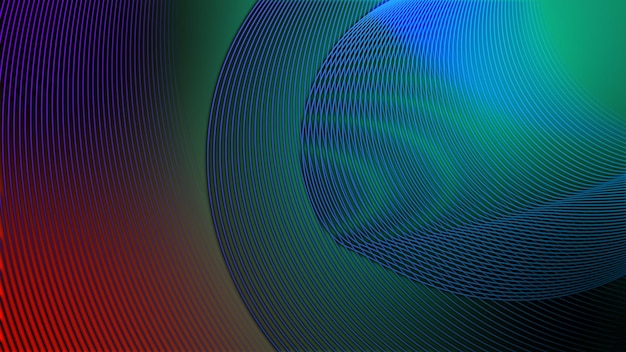 Fondo de elemento de estructura metálica de onda abstracta Patrón ondulado de arte de línea estilizada Fondo digital de línea de onda curva