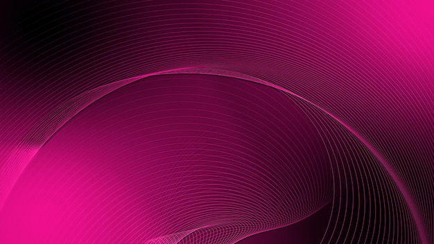 Fondo de elemento de estructura metálica de onda abstracta Patrón ondulado de arte de línea estilizada Fondo digital de línea de onda curva