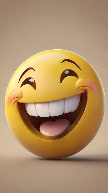 El fondo del emoticon de la sonrisa feliz 3D