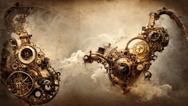 Fondo de engranaje fino Steampunk