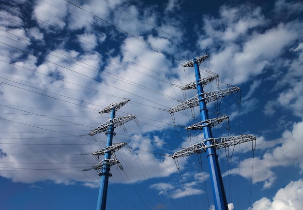 Fondo de entrega de electricidad de líneas eléctricas