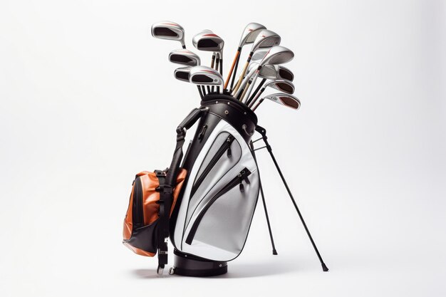 Foto fondo equipo metálico bolsa de pasatiempo putter iron set deporte juego de golf club de ocio