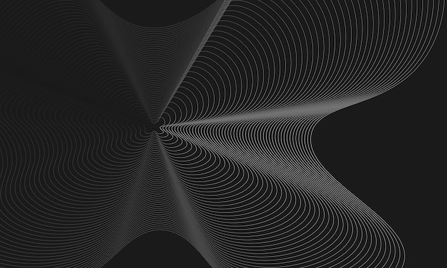 El fondo es negro con líneas blancas en forma de ondas Radar de flujo de sonido