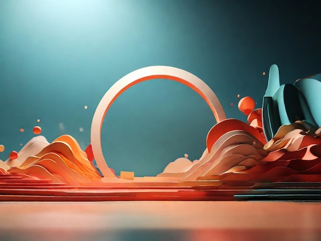 Fondo de la escena abstracta en 3D