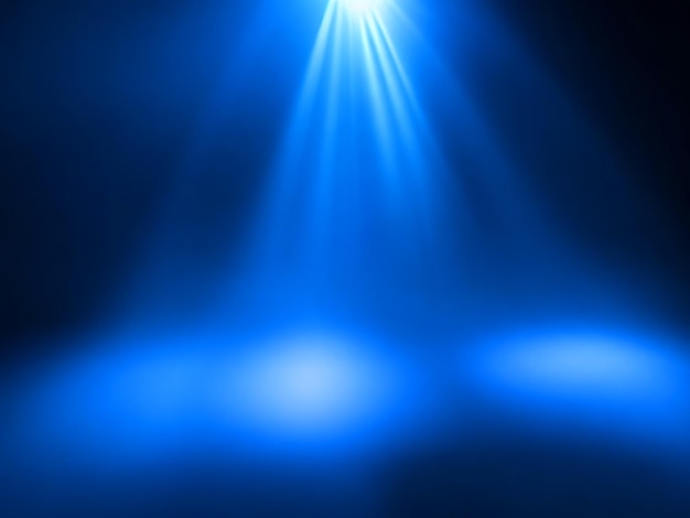 El fondo del escenario es azul Spotlight El efecto de luz de humo Spot Blue imagen gratuita descargada