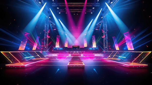 El fondo del escenario de la fiesta de baile