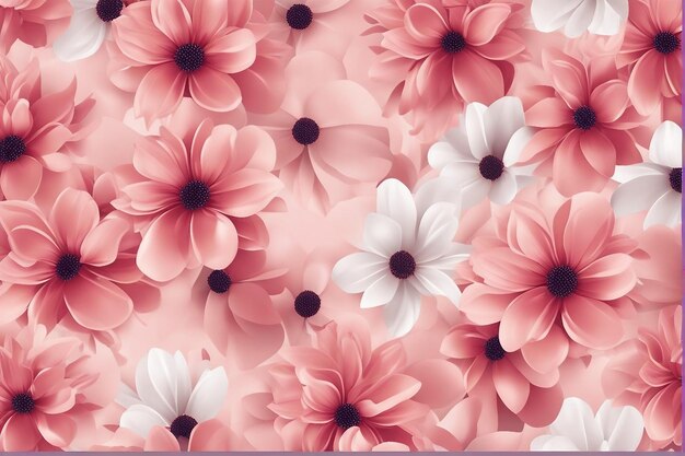 Fondo de escritorio de fondo de flores realista con resolución de 16k