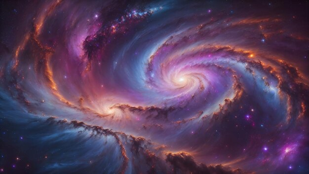 Foto un fondo de escritorio impresionante y cautivador con una escena de galaxia vibrante