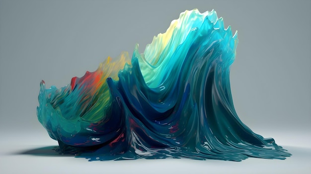 Fondo de escritorio de onda de pintura de explosión de color abstracto