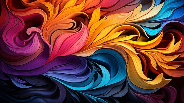 fondo de escritorio de patern psicodélico fractal de colores brillantes