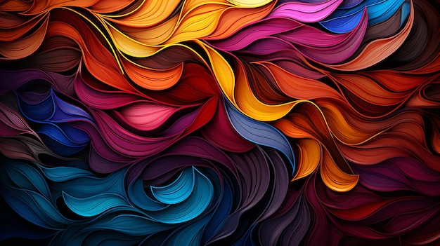 fondo de escritorio de patern psicodélico fractal de colores brillantes