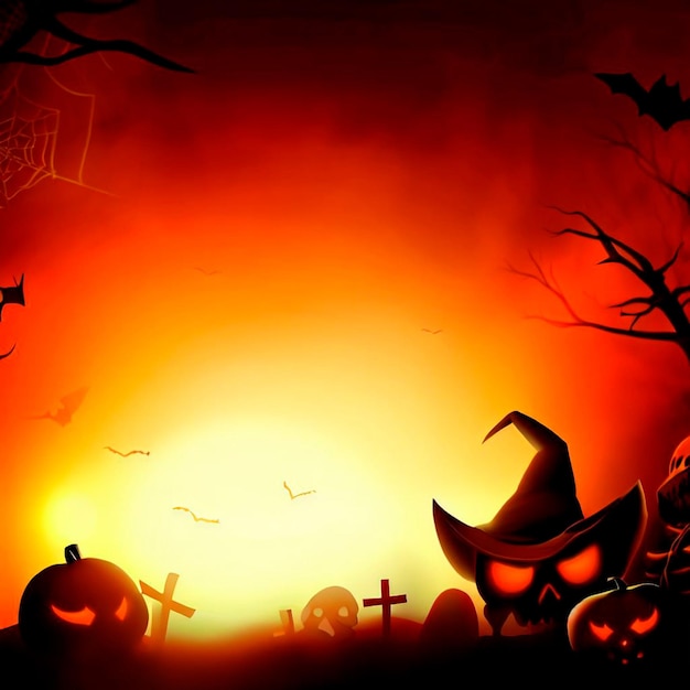 Un fondo de escritorio con temática de Halloween