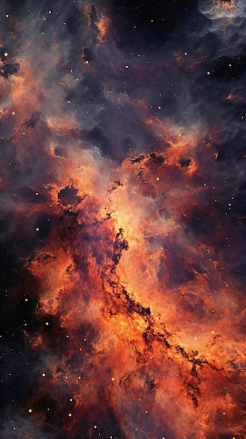 Fondo espacial abstracto con estrellas nebulosas y galaxias Collage