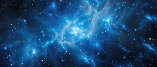 El fondo espacial de la nebulosa azul mística