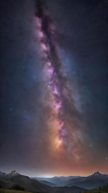 Fondo espacial noche estrellada realista cosmos y estrellas brillantes Vía Láctea y galaxia de color polvo estelar