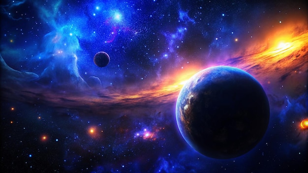 Fondo espacial noche estrellada realista Vía Láctea y polvo de estrellas galaxia de color